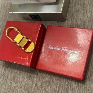 Authentic Salvatore Ferragamo logo key chain